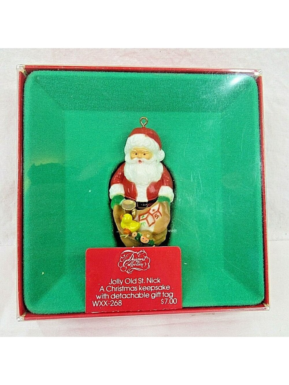 Jolly Old St. Nick Christmas Ornament Designers Collection 1981 Resin Santa